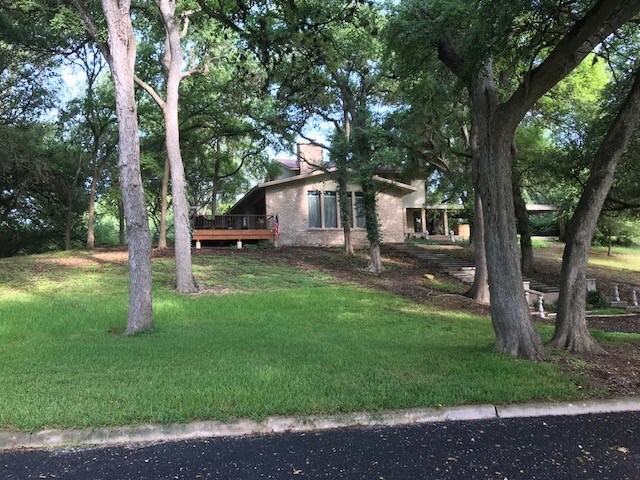 side of front with deck