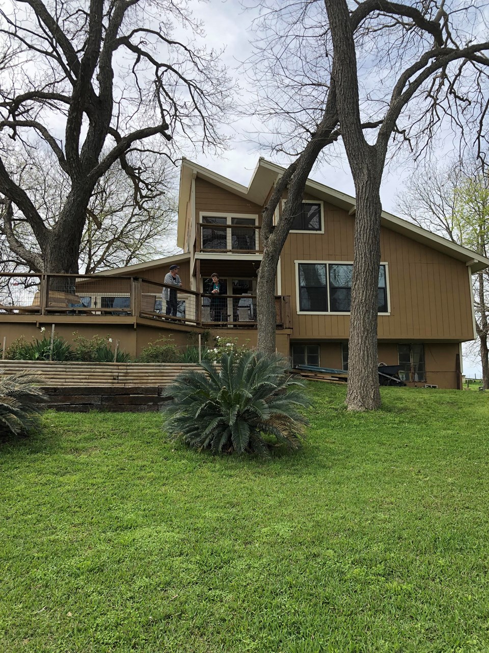 home on the guadalupe river this home has 4 bedrooms 3 bathrooms fireplace beautiful patios.