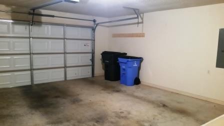 large 2 car garage has plenty of space