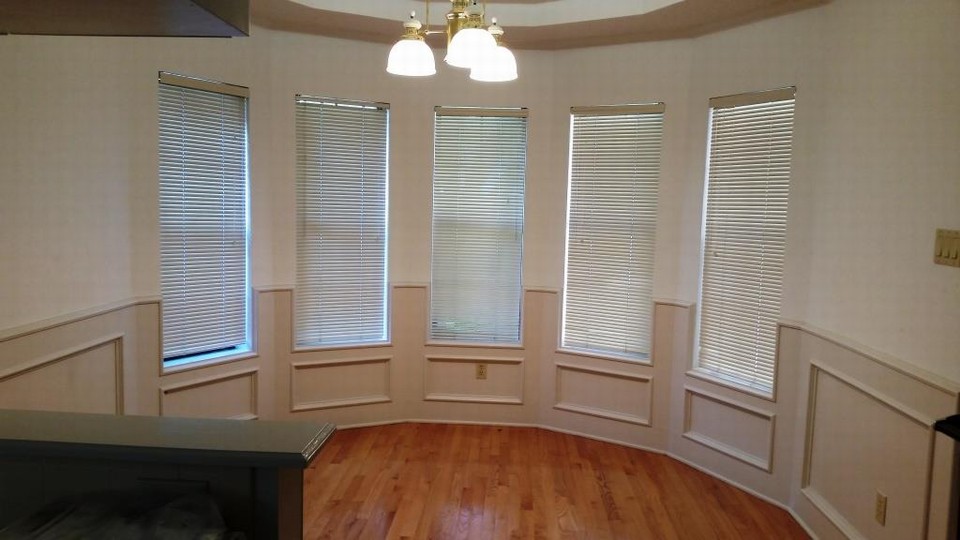 dining area with bay windows