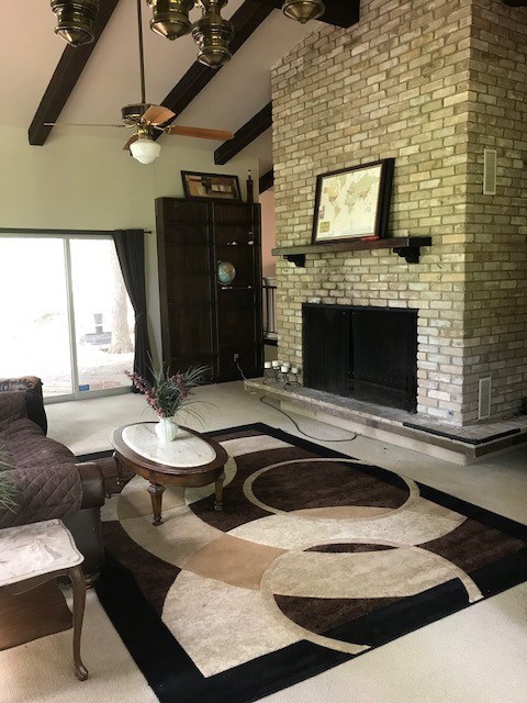 fireplace in living room